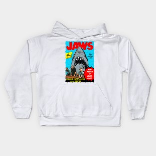 Vintage Jaws Trading Card Wrapper - 1st Series (UPDATED) Kids Hoodie